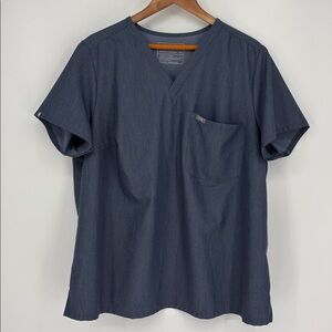 Fig Caterina One Pocket Short Sleeve Scrub Top Women’s Size 3XL in Blue-Gray